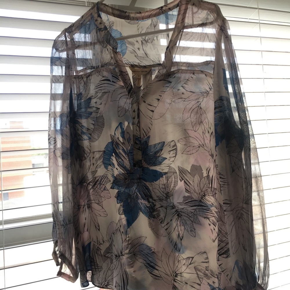Floral silk blouse